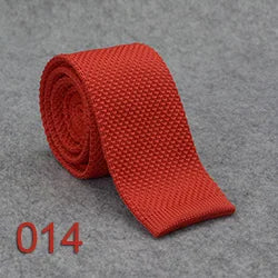 HUISHI Slim fashion Knitted ties for men 5.5 cm solid Black White Gray Blue Burgundy Knitted tie