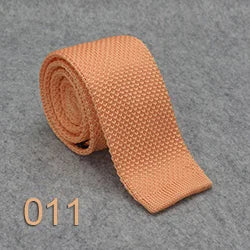 HUISHI Slim fashion Knitted ties for men 5.5 cm solid Black White Gray Blue Burgundy Knitted tie