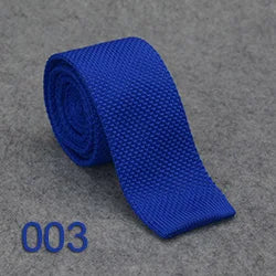 HUISHI Slim fashion Knitted ties for men 5.5 cm solid Black White Gray Blue Burgundy Knitted tie