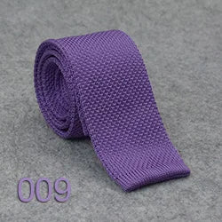 HUISHI Slim fashion Knitted ties for men 5.5 cm solid Black White Gray Blue Burgundy Knitted tie