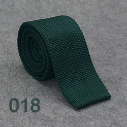 HUISHI Slim fashion Knitted ties for men 5.5 cm solid Black White Gray Blue Burgundy Knitted tie