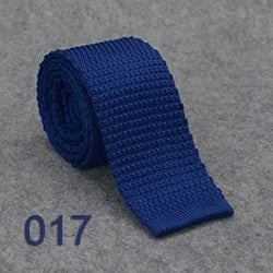 HUISHI Slim fashion Knitted ties for men 5.5 cm solid Black White Gray Blue Burgundy Knitted tie