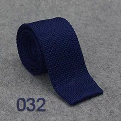 HUISHI Slim fashion Knitted ties for men 5.5 cm solid Black White Gray Blue Burgundy Knitted tie