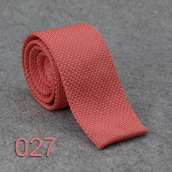 HUISHI Slim fashion Knitted ties for men 5.5 cm solid Black White Gray Blue Burgundy Knitted tie