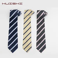 HUISHI Slim fashion Knitted ties for men 5.5 cm solid Black White Gray Blue Burgundy Knitted tie