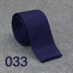 HUISHI Slim fashion Knitted ties for men 5.5 cm solid Black White Gray Blue Burgundy Knitted tie