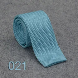 HUISHI Slim fashion Knitted ties for men 5.5 cm solid Black White Gray Blue Burgundy Knitted tie