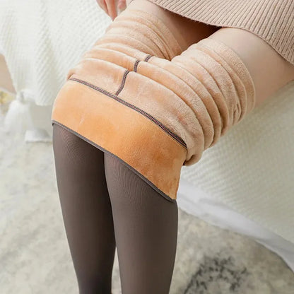 Thermal Tights Leggings Women Winter Fleece Velvet Thermo Stockings High Waist Elastic Slim Sexy Translucent Pantyhose