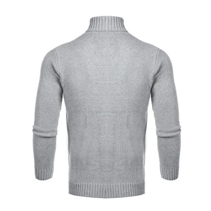 Autumn and Winter Men's Warm Sweater Long Sleeve Turtleneck Sweater Retro Knitted Sweater Pullover Sweater