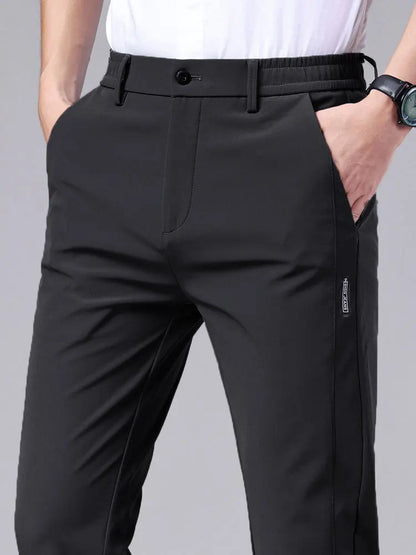 Pants men's high street trendy ins trendy brand design sense niche cropped pants straight leg casual pants