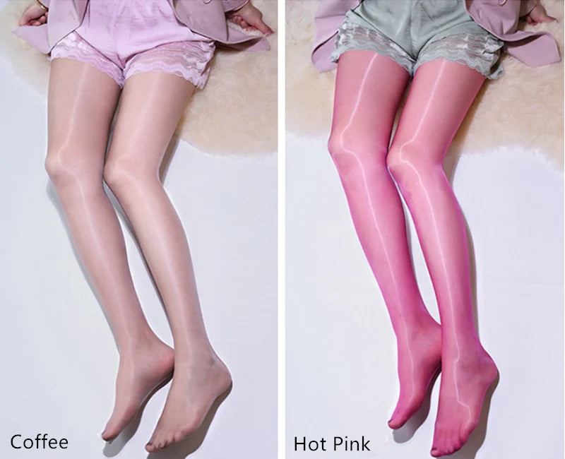 Seamless 5D Women's Stocking Sexy Women Tight Oil Shiny Pantyhose Lingerie Women Transparent Breathable Night Club Women Luxury