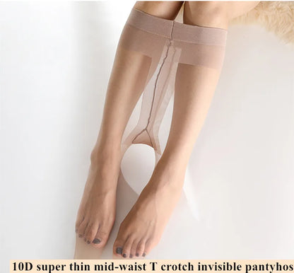 DOIAESKV New 10D Sexy Women Tights Transparent Women Pantyhose Ultra-thin Nylon Tights Breathable Female Stretchy Sheer Stocking