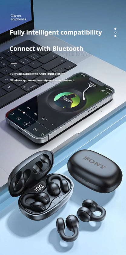 Sony Open Ear Clip Earbuds ENC Wireless Bluetooth5.3 Headphone Noise Cancelling Earphone With Mic For Android iOS xiaomi