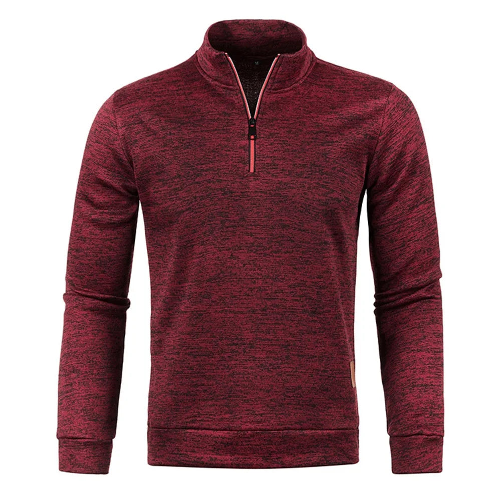 Men Sweatshirts Spring Thicker Pullover Half Zipper Pullover for Male Hoody Outdoor Sweatshir Autumn Solid Color Turtleneck Swea