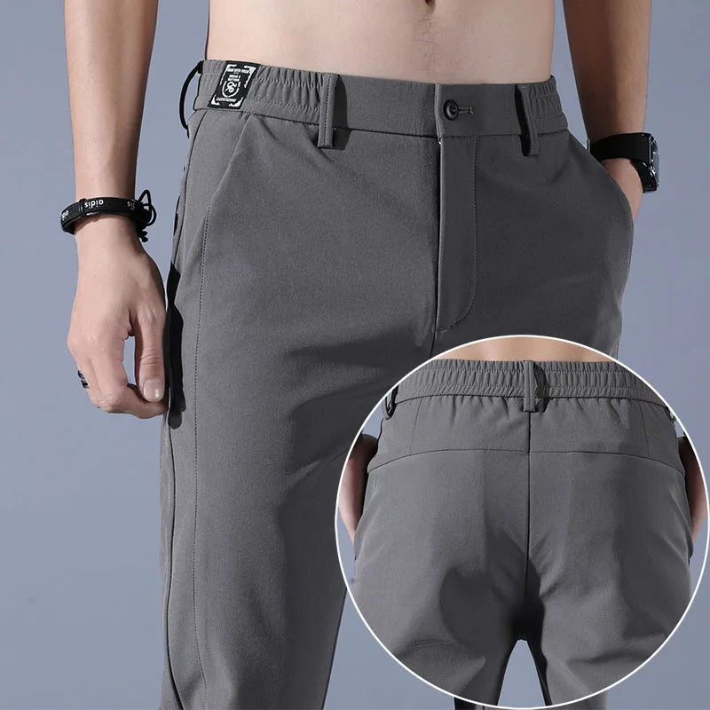 Pants men's high street trendy ins trendy brand design sense niche cropped pants straight leg casual pants