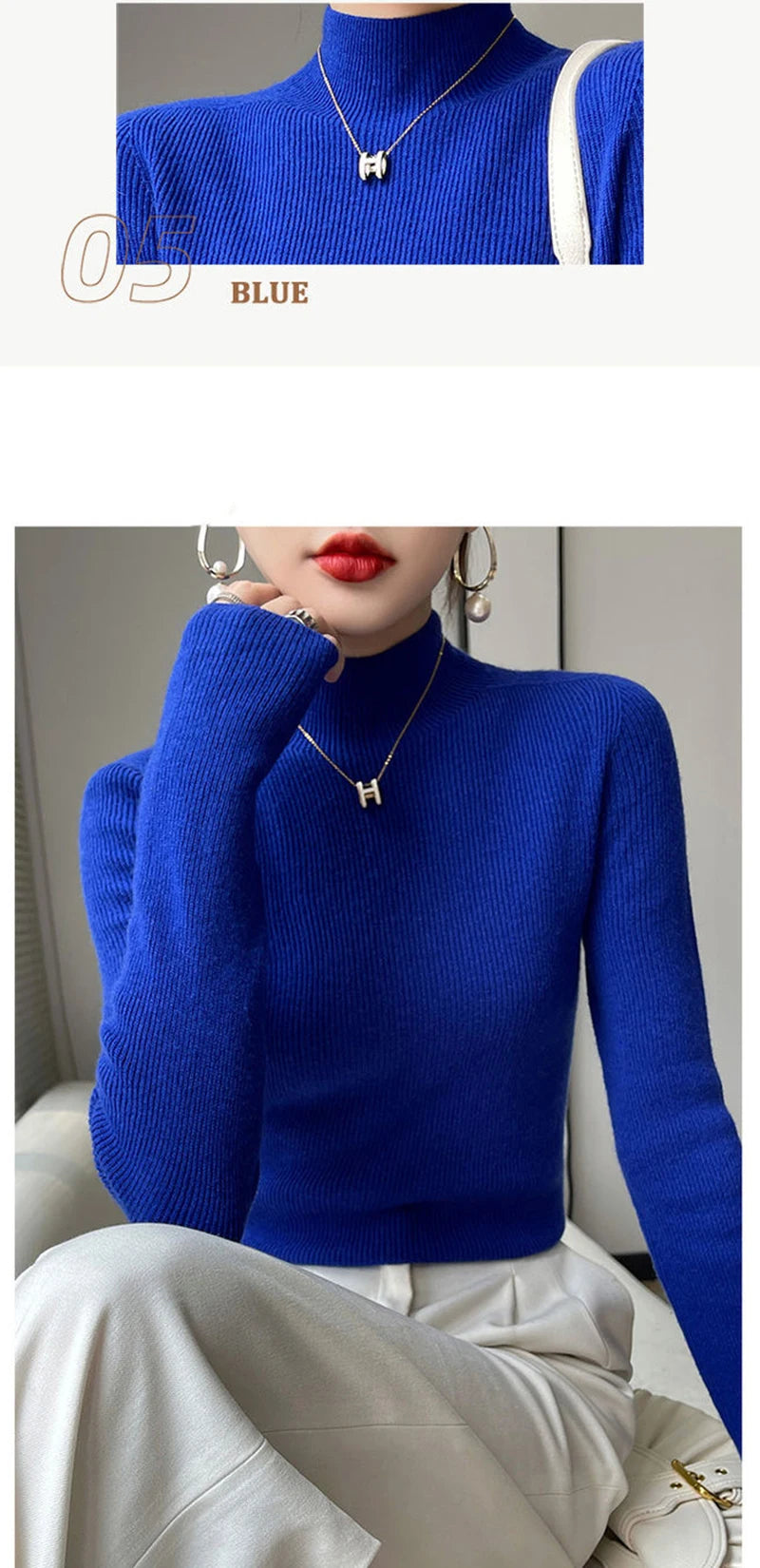 MEXZT Solid Sweater Women Half Turtleneck Knitted Pullovers Harajuku Korean Thick Knitwear Autumn Winter Fashion Slim Jumpers