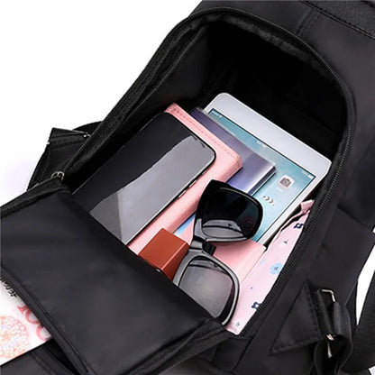 Women's Backpack Casual Nylon Solid Color School Bag Fashion Detachable Shoulder Strap Shoulder Bag Mochila Femenina