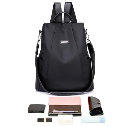 Women's Backpack Casual Nylon Solid Color School Bag Fashion Detachable Shoulder Strap Shoulder Bag Mochila Femenina