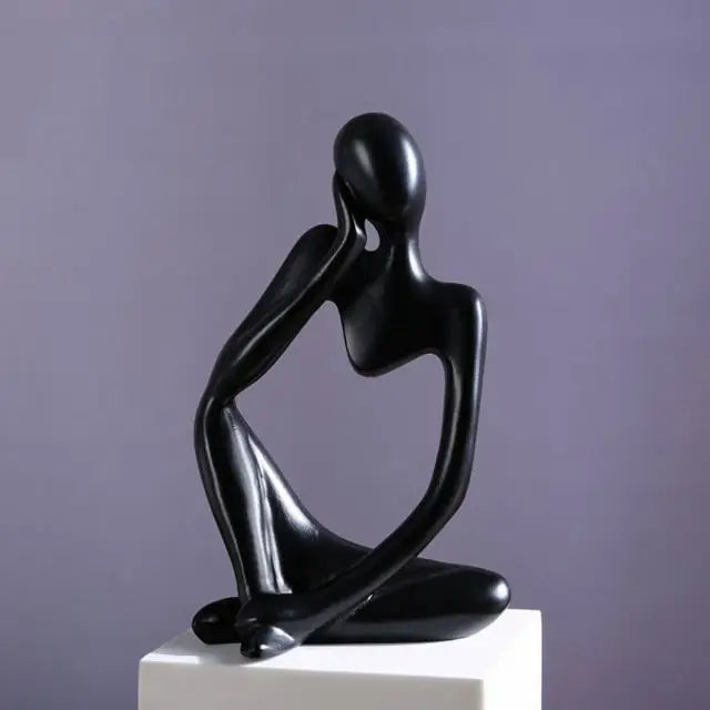 Modern Nordic Abstract Thinker Statue Resin Figurine Office Home Decoration Desktop Decor Crafts Art Mini Sculpture Accessories