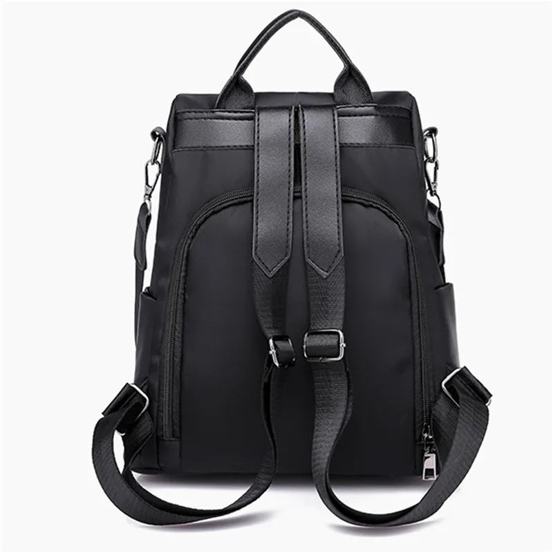 Women's Backpack Casual Nylon Solid Color School Bag Fashion Detachable Shoulder Strap Shoulder Bag Mochila Femenina