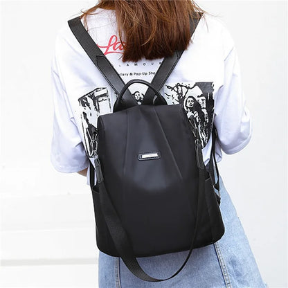 Women's Backpack Casual Nylon Solid Color School Bag Fashion Detachable Shoulder Strap Shoulder Bag Mochila Femenina