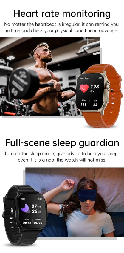 2024 T800 Ultra 2 Smart Watch Men 49mm Series 8 2.3 "AMOLED Screen NFC Compass Waterproof For Apple Watch IWO Ultra 8 Smartwatch