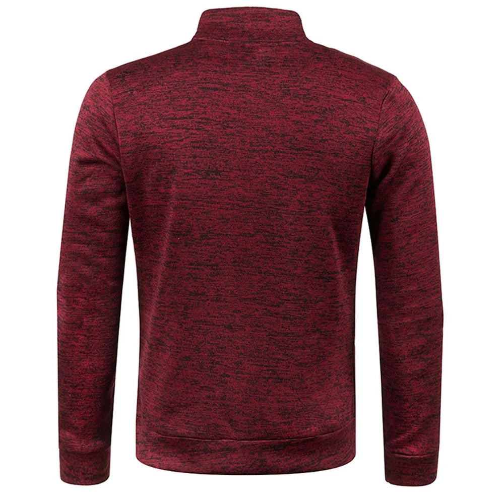 Men Sweatshirts Spring Thicker Pullover Half Zipper Pullover for Male Hoody Outdoor Sweatshir Autumn Solid Color Turtleneck Swea