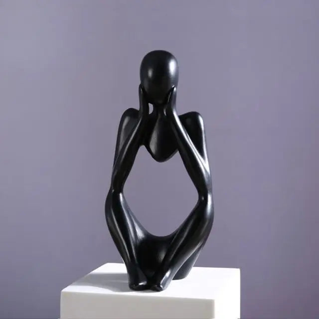 Modern Nordic Abstract Thinker Statue Resin Figurine Office Home Decoration Desktop Decor Crafts Art Mini Sculpture Accessories