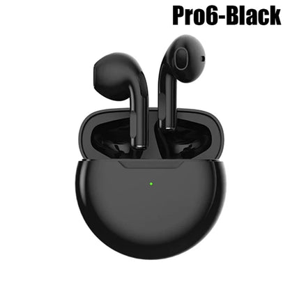 Original Air Pro 6 TWS Wireless Bluetooth Headset 5.3 Headphone Mini Earphone with Mic Charging Box for Xiaomi iPhone Earbuds